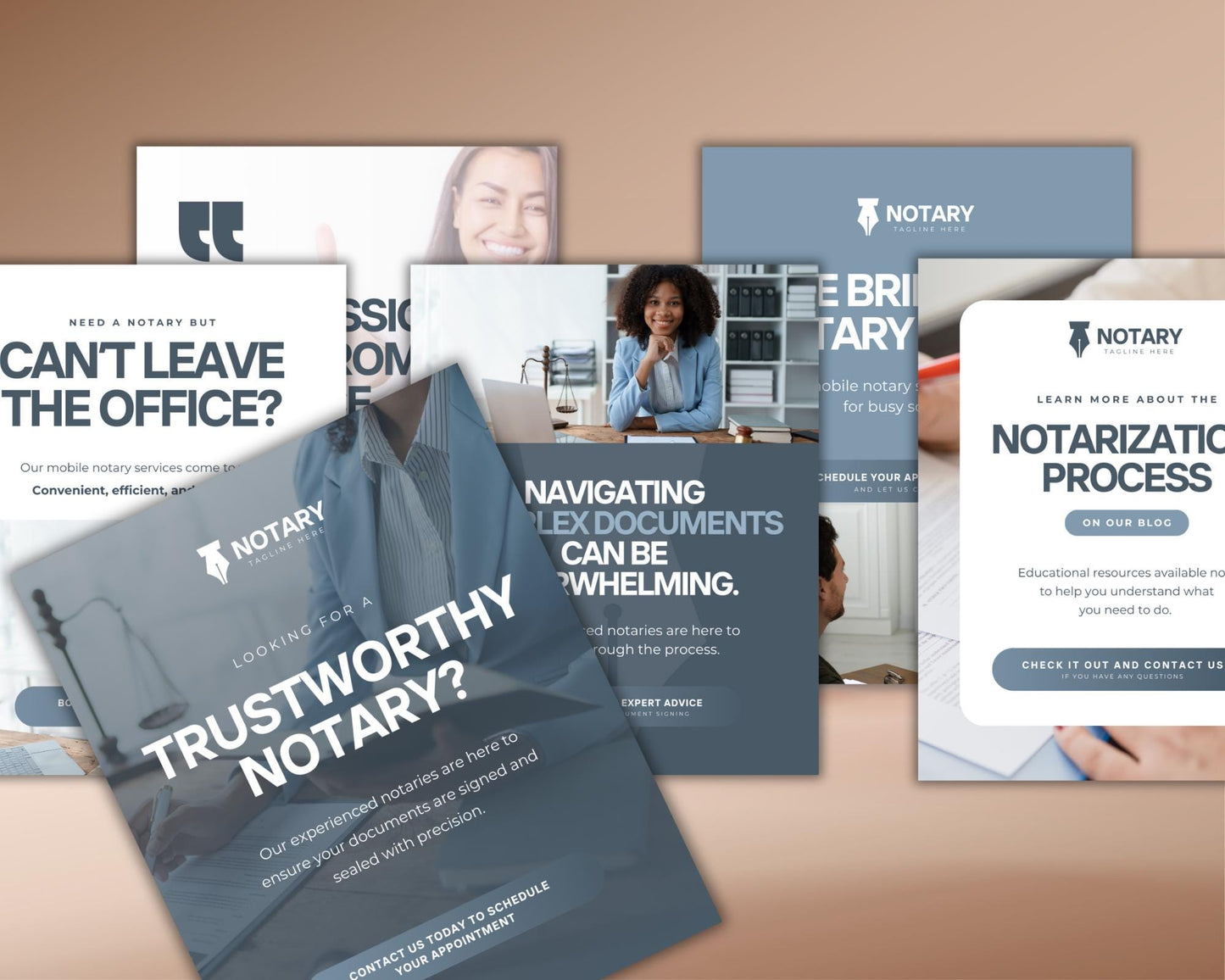Notary Public Social Media Post | Editable Canva Template to Promote Your Notary Services & Attract Clients