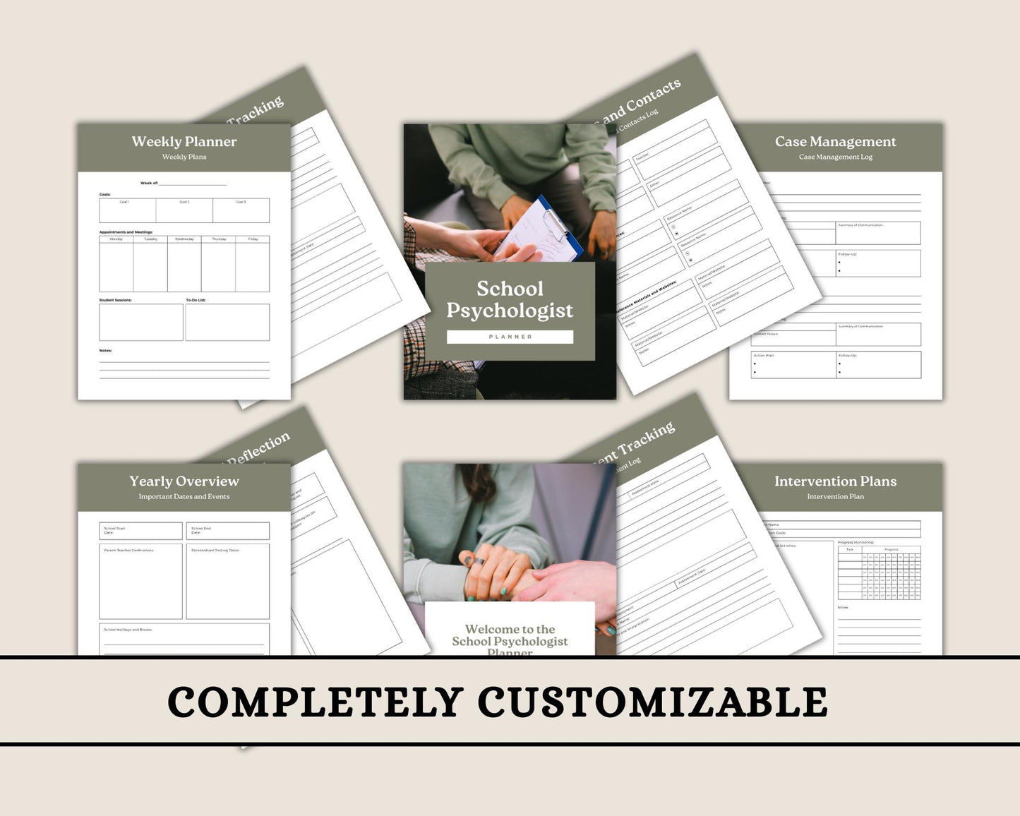 School Psychologist Planner | Editable Template to Organize Student Assessments, Meetings & Progress Tracking | Digital Download