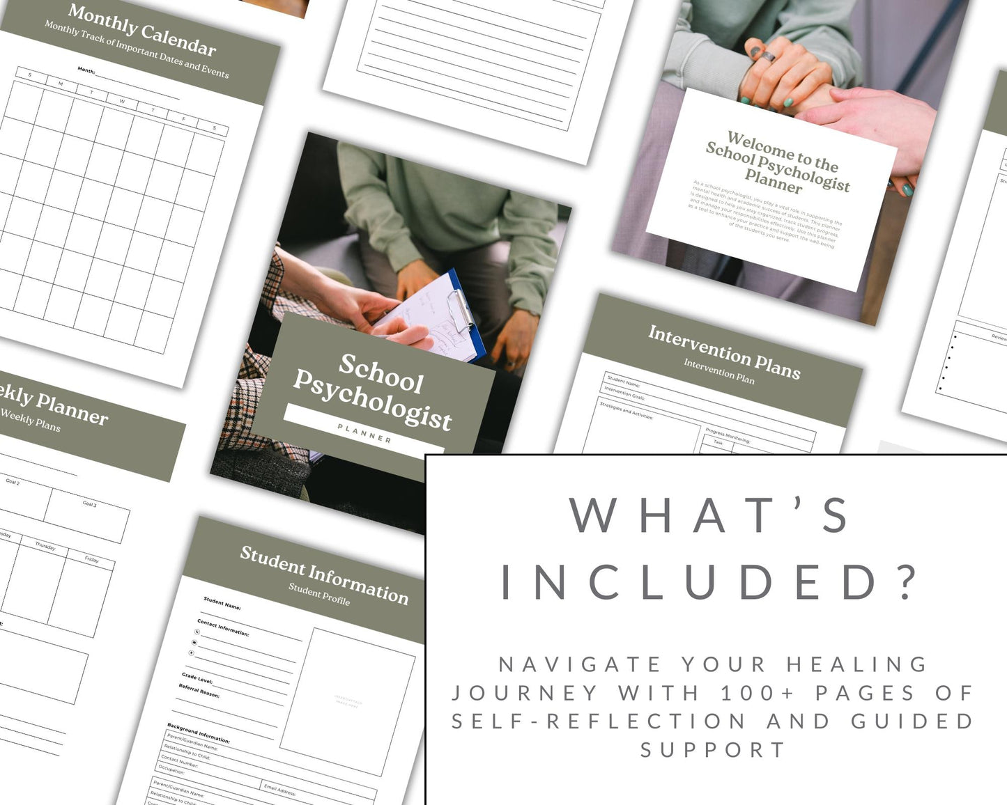 School Psychologist Planner | Editable Template to Organize Student Assessments, Meetings & Progress Tracking | Digital Download