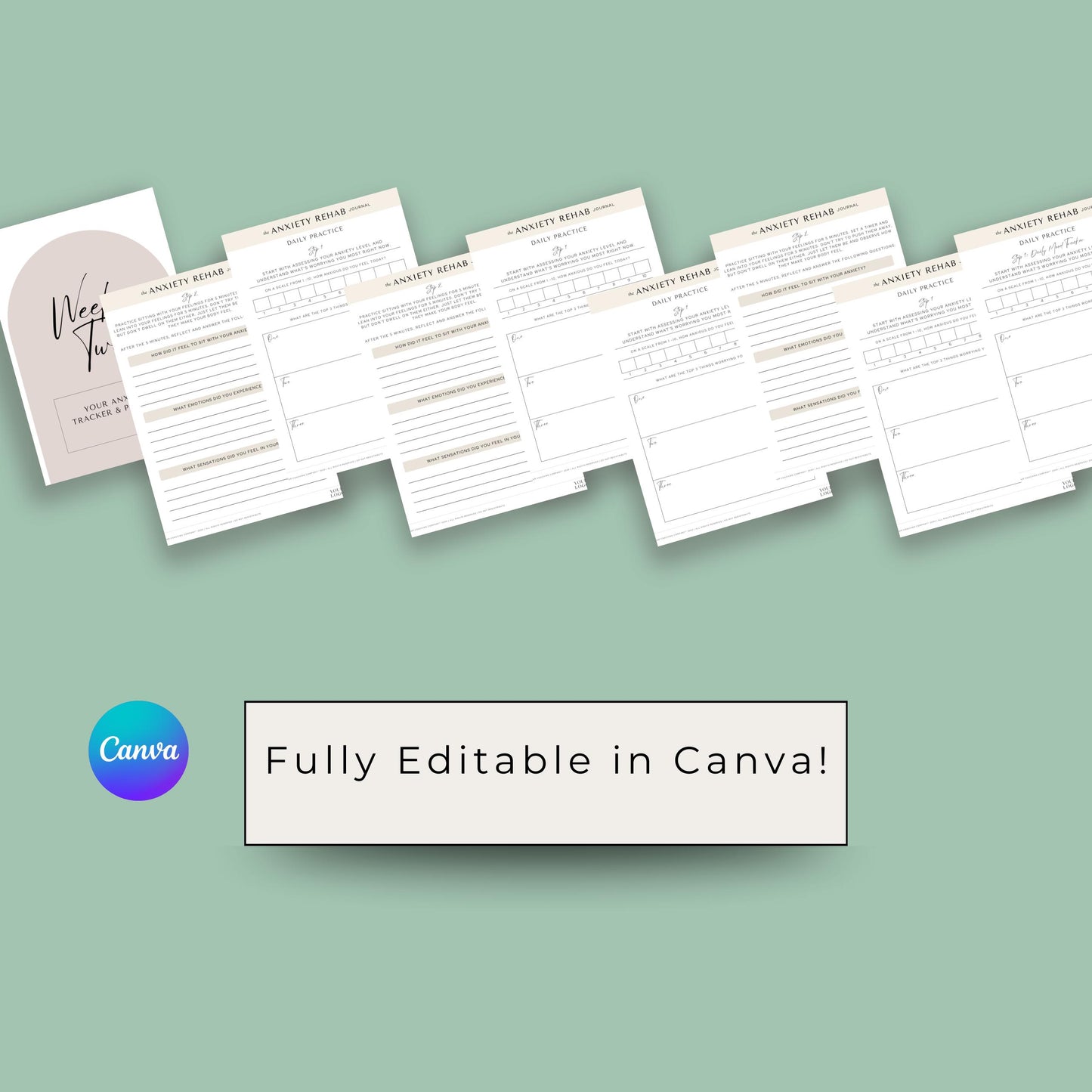 Anxiety Relief Journal – Canva Template