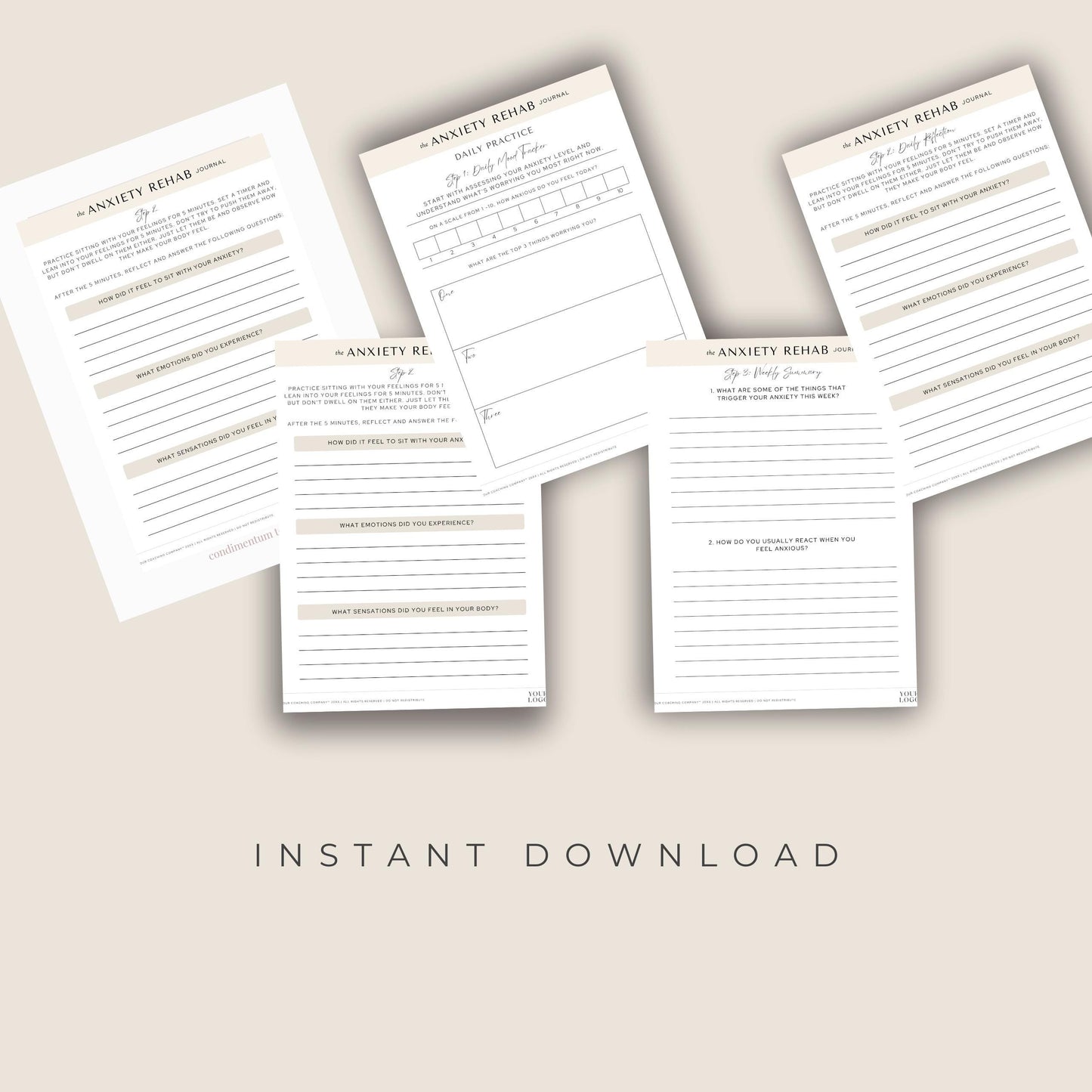 Anxiety Relief Journal – Canva Template