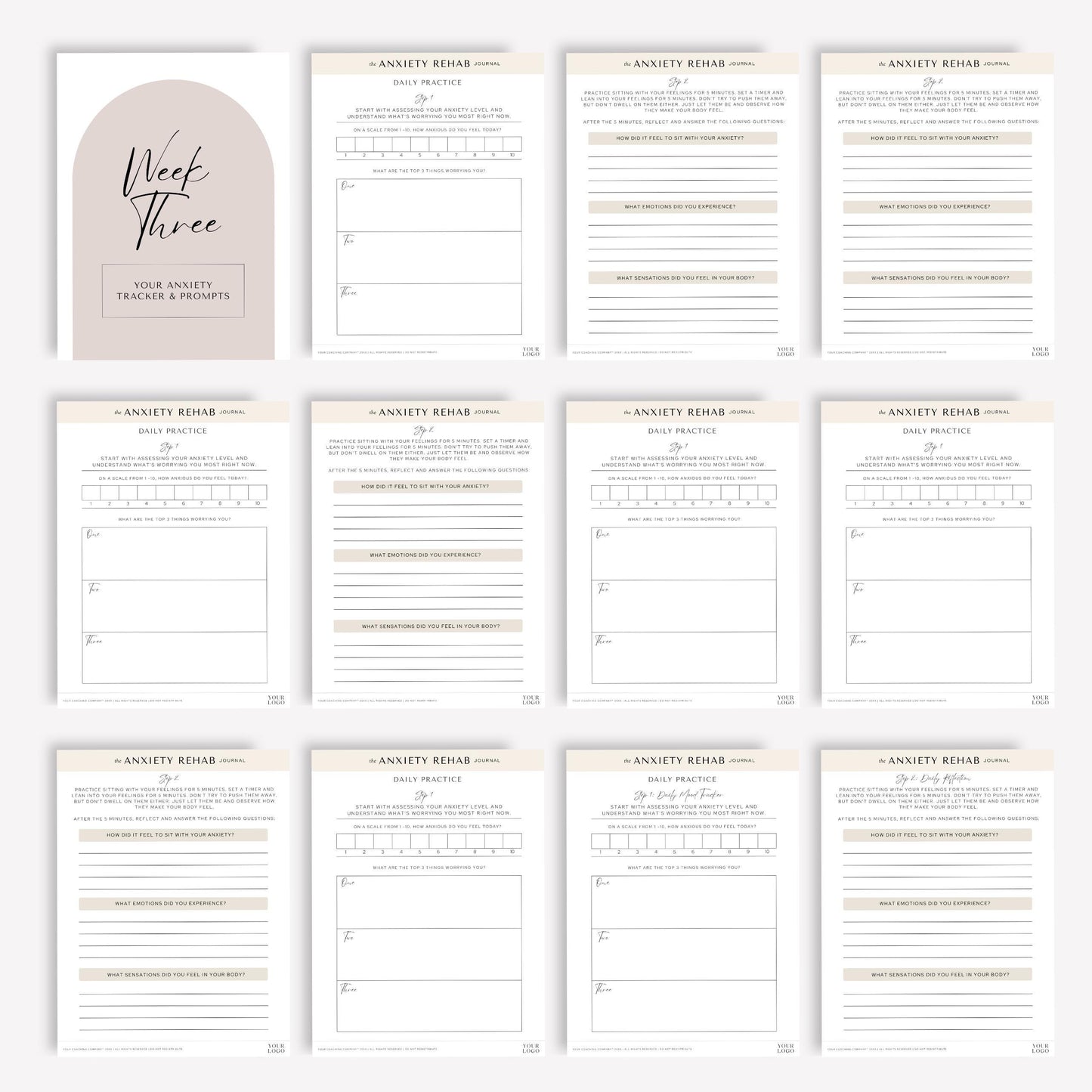 Anxiety Relief Journal – Canva Template