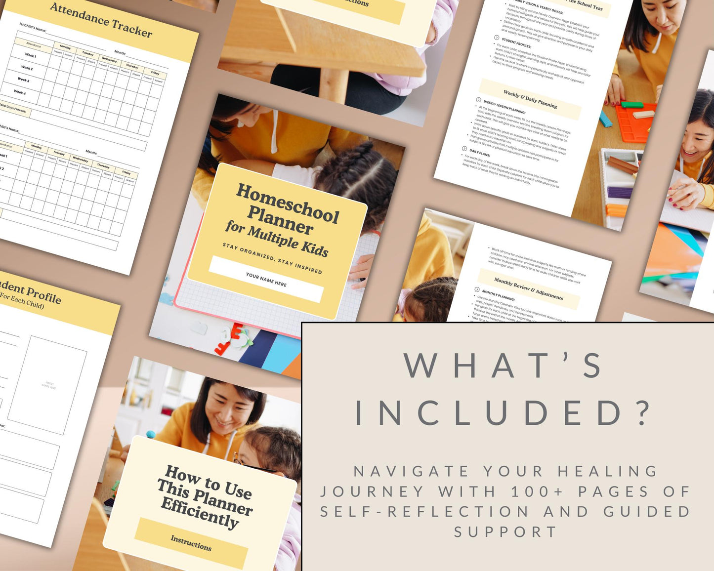 Homeschool Planner for Multiple Kids | Editable Template to Organize Schedules, Lessons & Activities | Digital Download