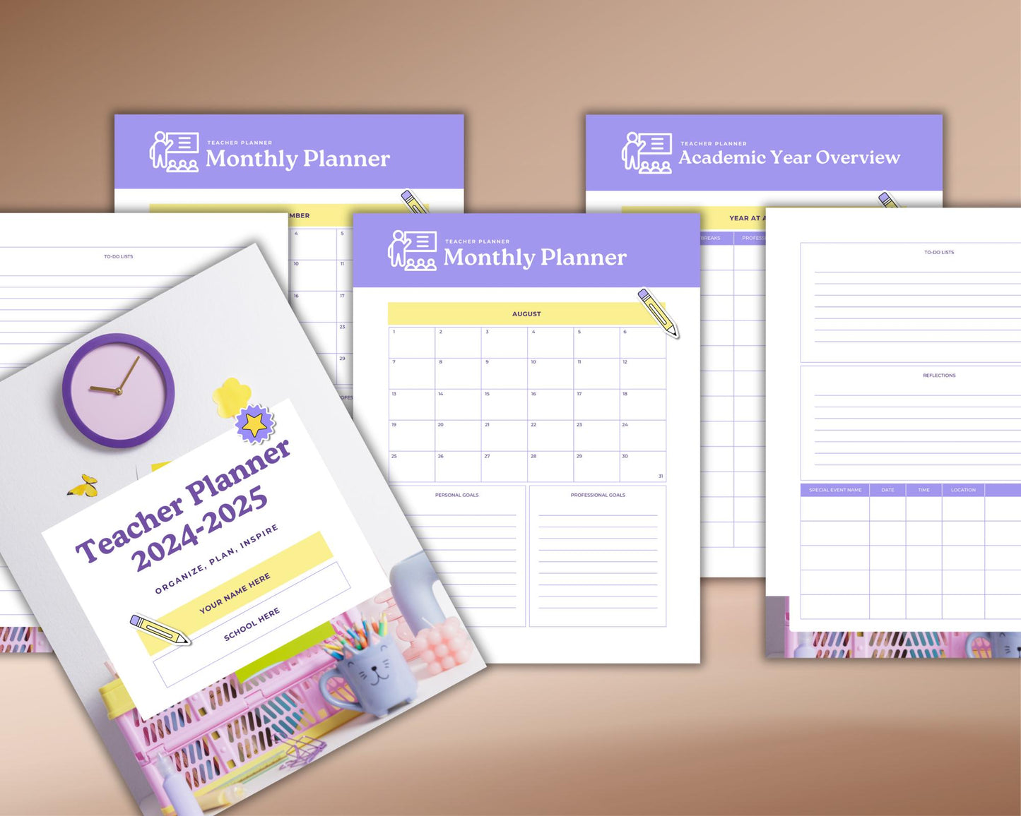 Teacher Planner | Editable Template to Organize Lessons, Schedules & Classroom Activities | Digital Download