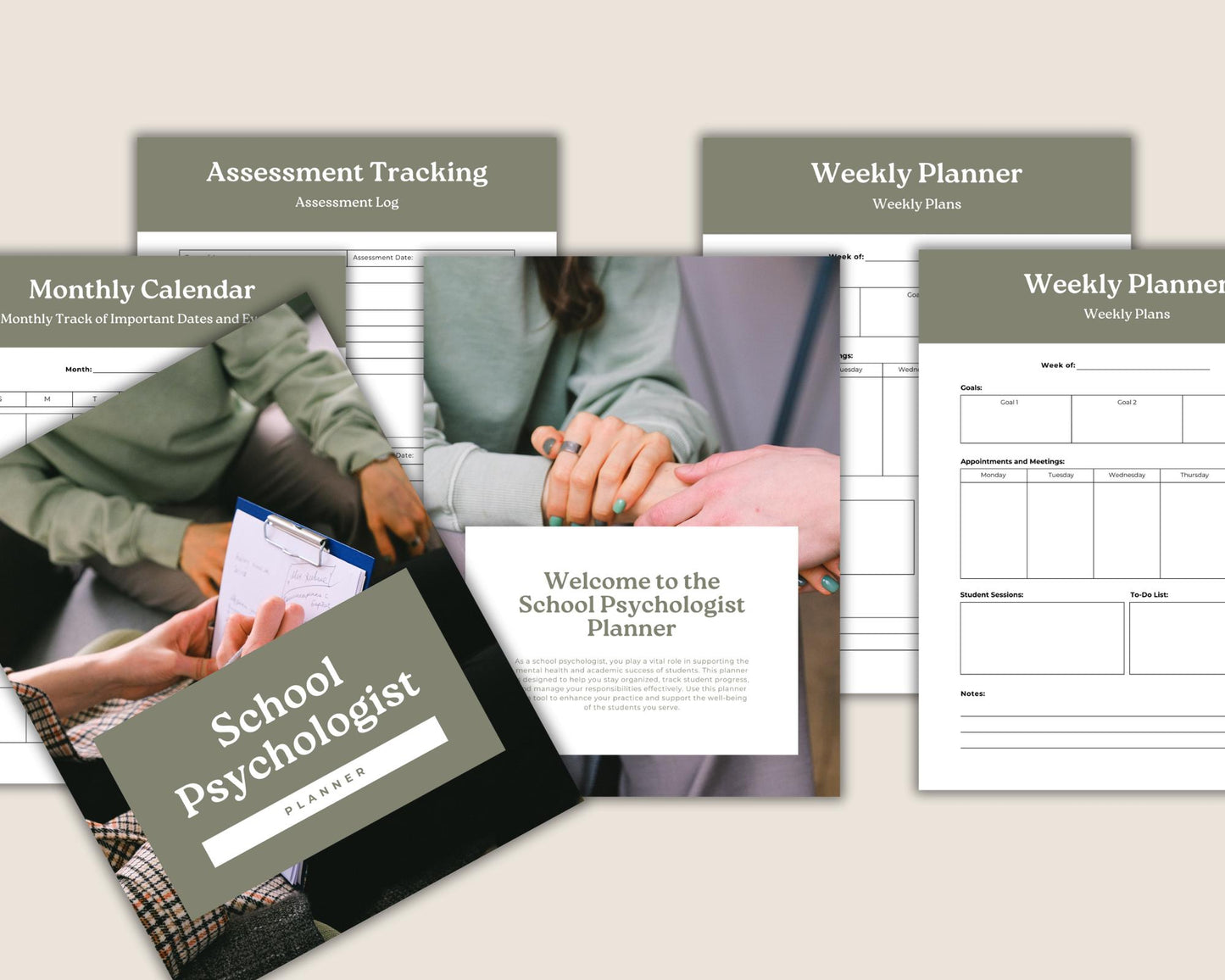 School Psychologist Planner | Editable Template to Organize Student Assessments, Meetings & Progress Tracking | Digital Download