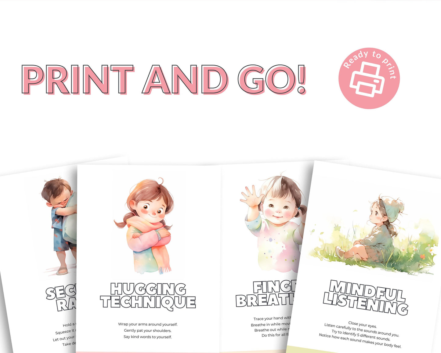 Somatic Coping Skills Cards for Kids – Printable PDF