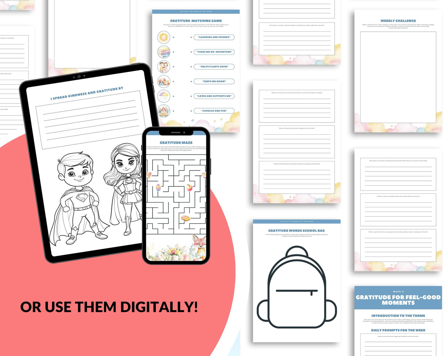 My Awesome Gratitude Journal for Kids – Printable PDF