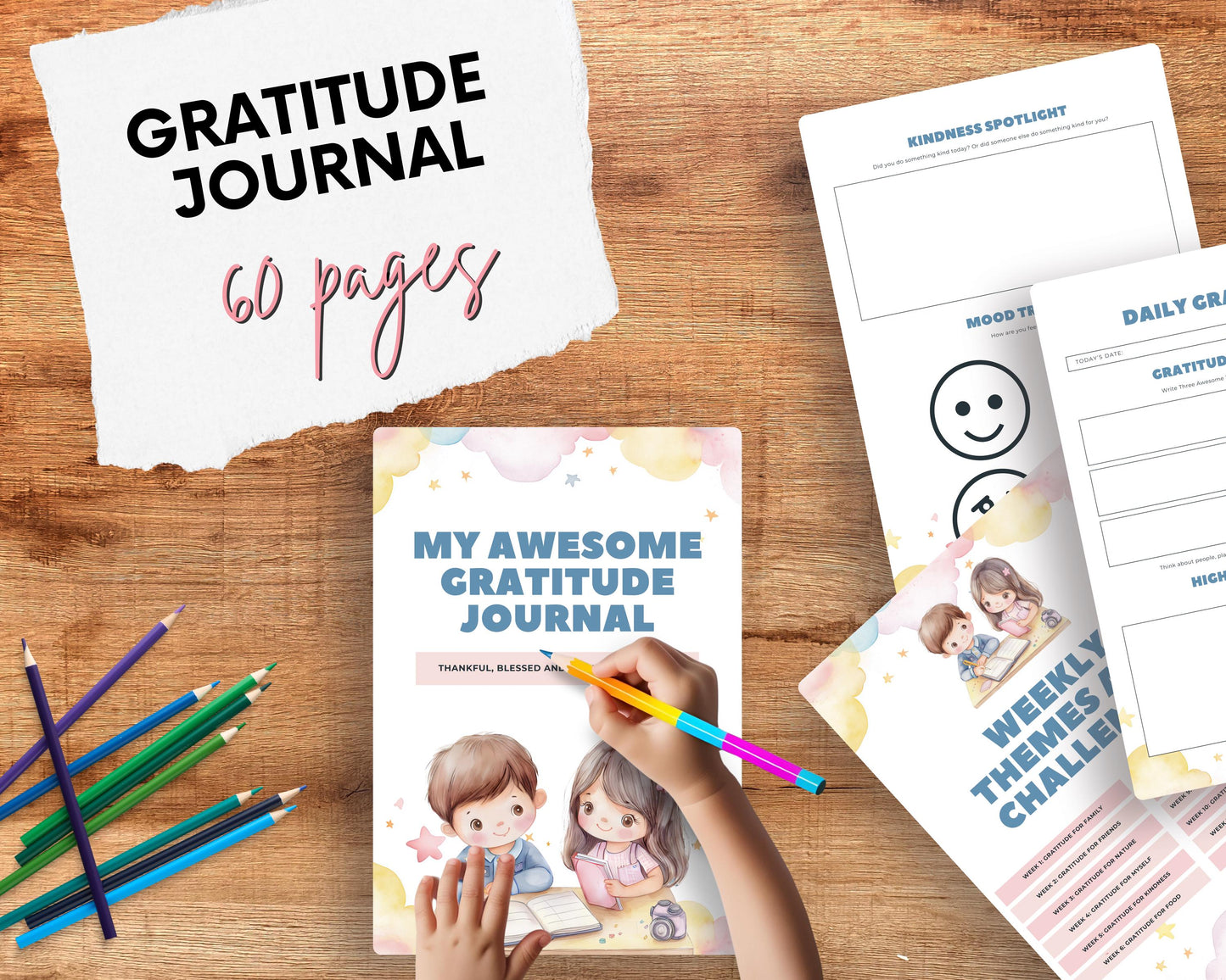 My Awesome Gratitude Journal for Kids – Printable PDF