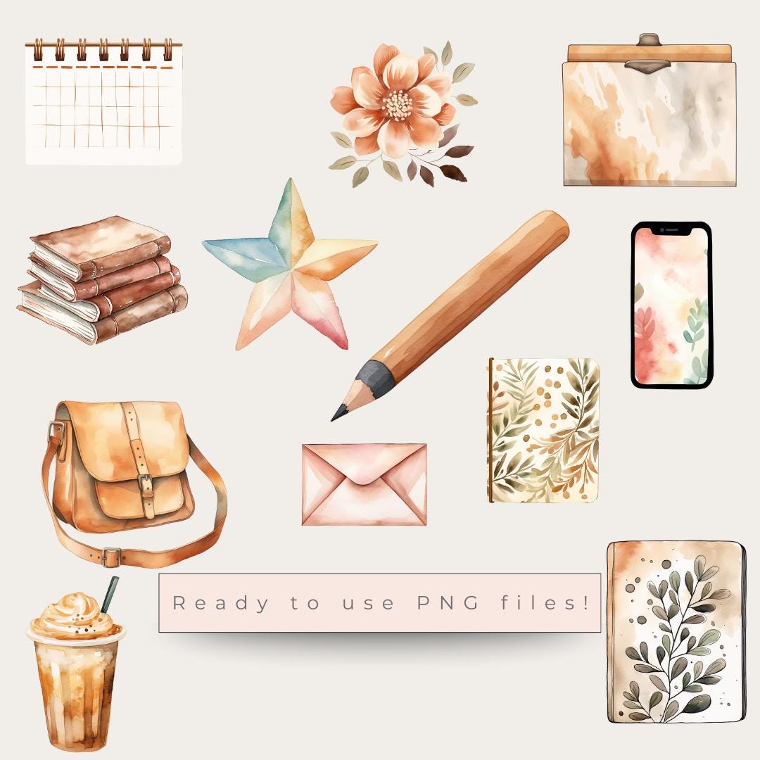 School Counsellor Stickers | 33 PNG Files | Watercolour Teacher Clipart for Planners & Journals