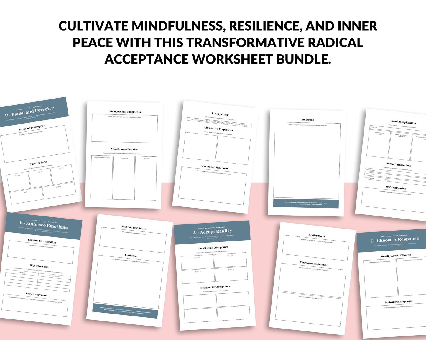a bunch of paper work sheets with the words cultivate mindless, resili