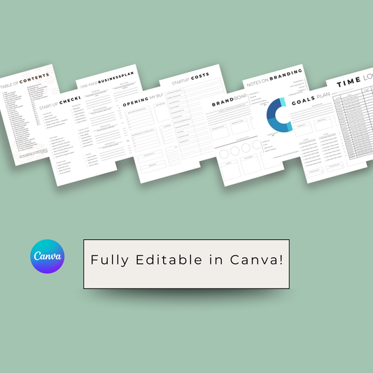 67-Page Ultimate Business Planner | Organize, Grow & Succeed! (Canva Template)