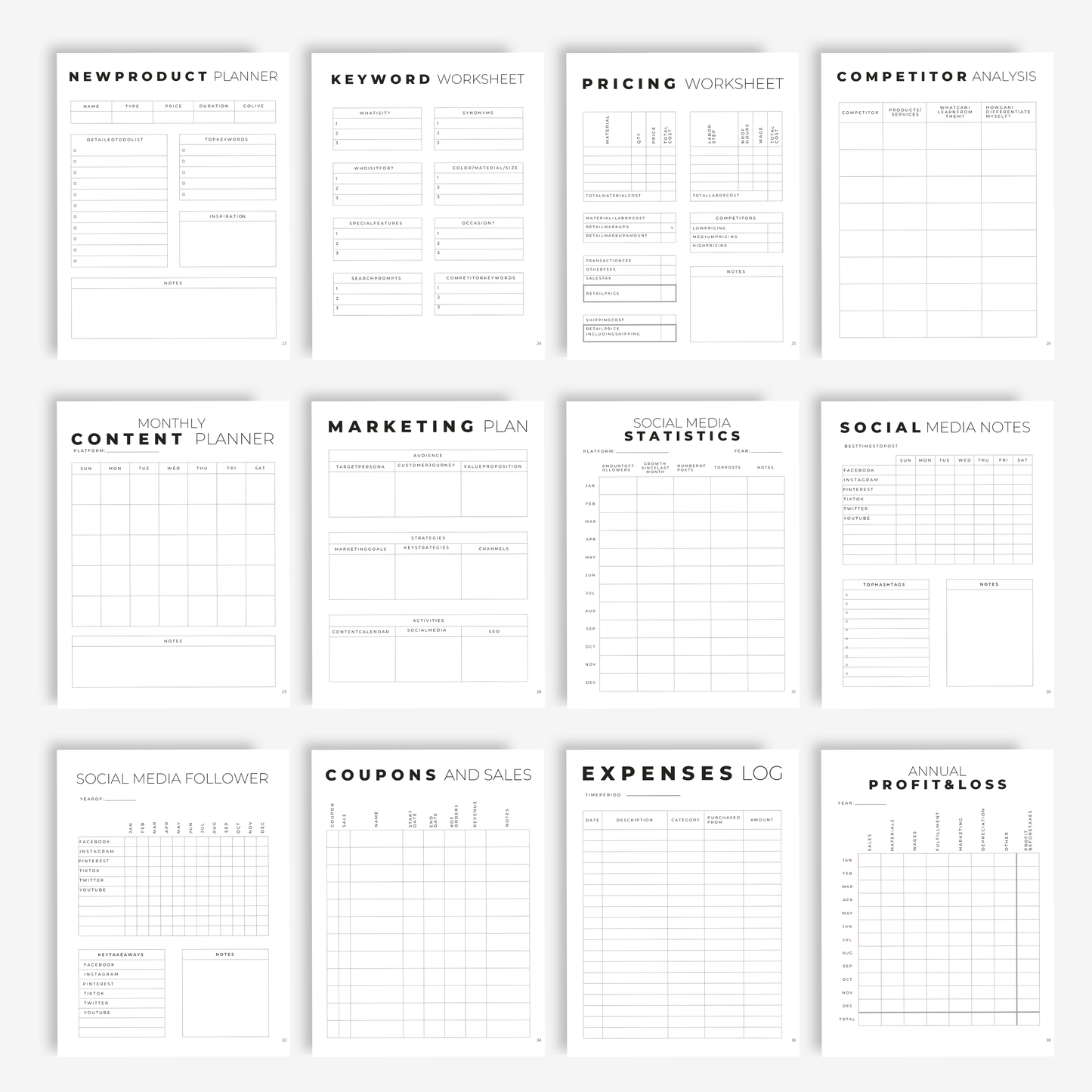 67-Page Ultimate Business Planner | Organize, Grow & Succeed! (Canva Template)