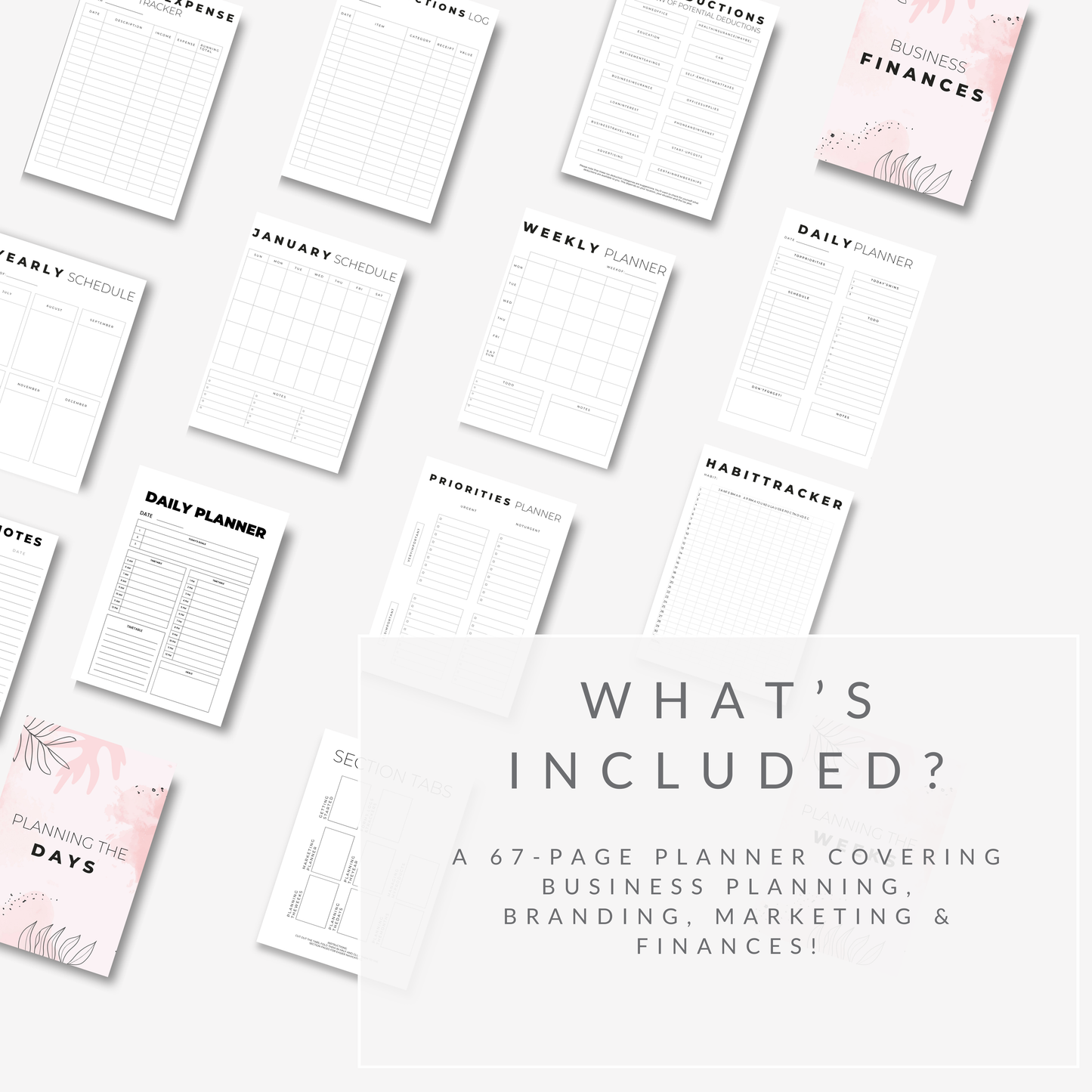 67-Page Ultimate Business Planner | Organize, Grow & Succeed! (Canva Template)