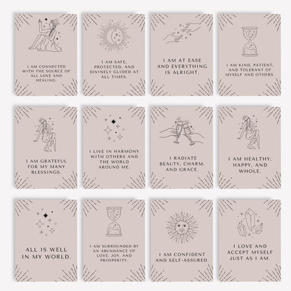 Mental Health Affirmation Cards – Canva Template