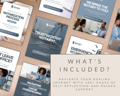 Notary Public Social Media Post | Editable Canva Template to Promote Your Notary Services & Attract Clients