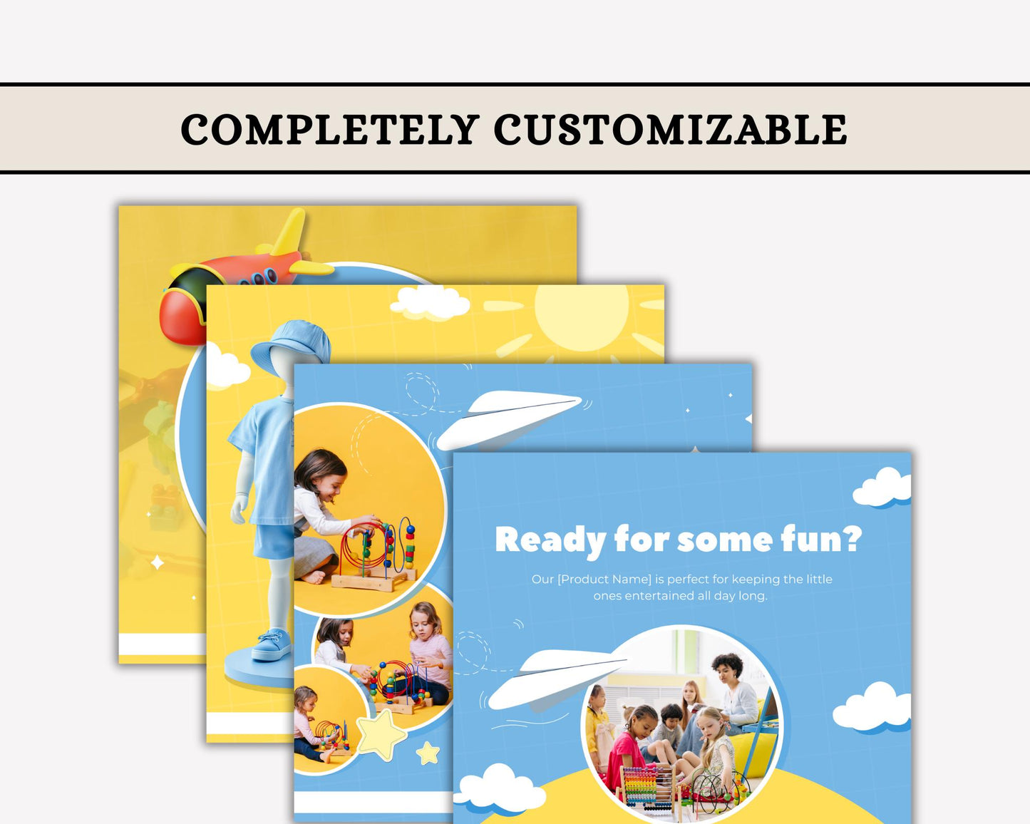 Colorful Social Media Template | Editable Canva Design for Shops to Promote Products, Sales & Events | Digital Download