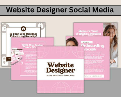 Website Designer Social Media Post | Editable Canva Template to Showcase Your Services & Attract Clients | Digital Download