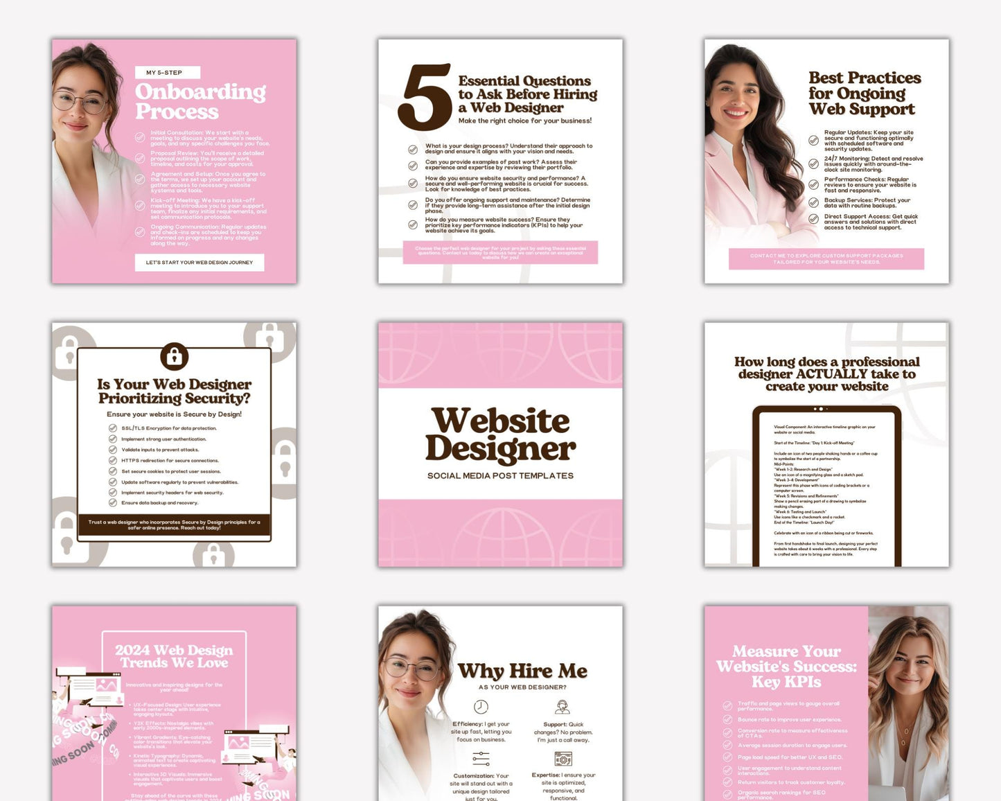 Website Designer Social Media Post | Editable Canva Template to Showcase Your Services & Attract Clients | Digital Download