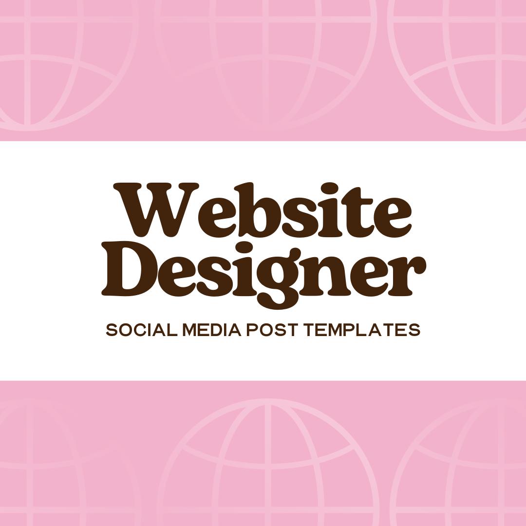 Website Designer Social Media Post | Editable Canva Template to Showcase Your Services & Attract Clients | Digital Download