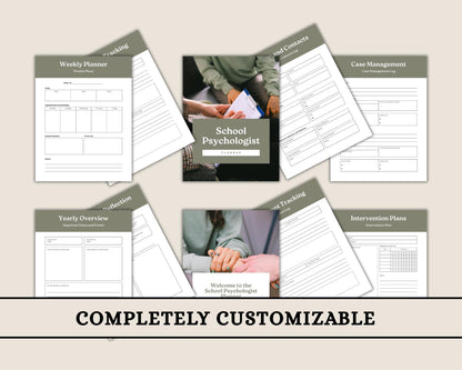 School Psychologist Planner | Editable Template to Organize Student Assessments, Meetings & Progress Tracking | Digital Download
