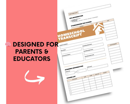 Printable Homeschool Transcript Template (PDF Download)