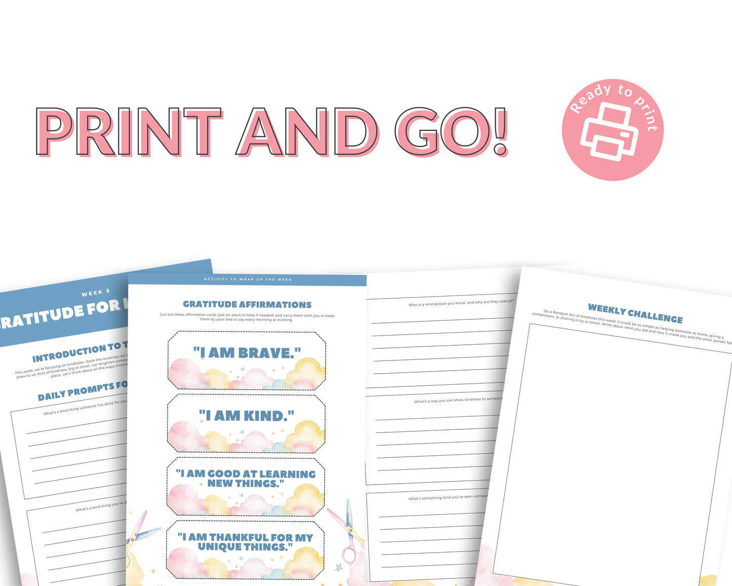 My Awesome Gratitude Journal for Kids – Printable PDF