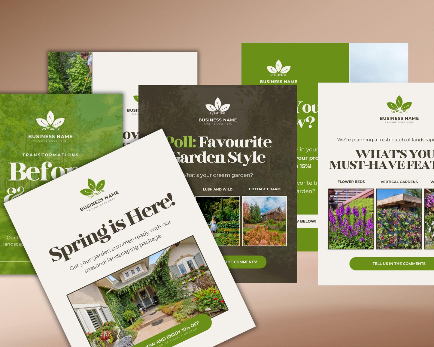 Landscape Social Media Post | Editable Canva Template to Showcase Your Landscaping Services & Attract Clients
