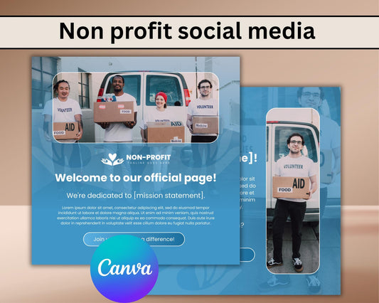 Non-Profit Social Media Post | Editable Canva Template to Promote Your Cause & Engage Supporters
