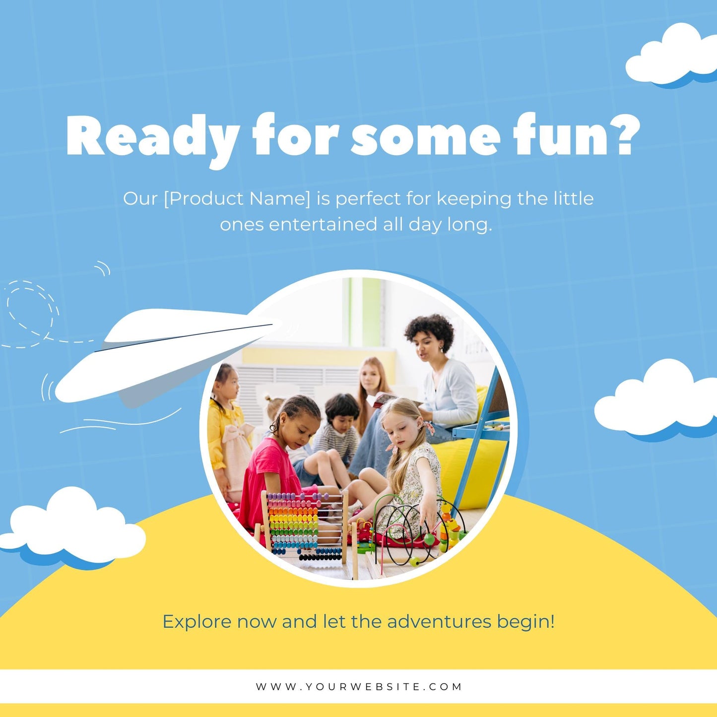Colorful Social Media Template | Editable Canva Design for Shops to Promote Products, Sales & Events | Digital Download