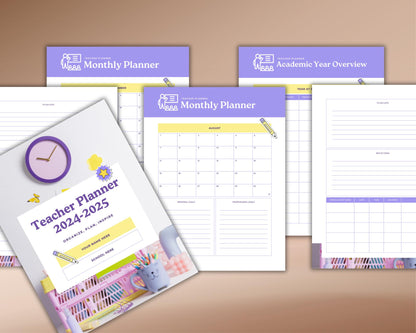 Teacher Planner | Editable Template to Organize Lessons, Schedules & Classroom Activities | Digital Download