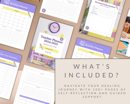 Teacher Planner | Editable Template to Organize Lessons, Schedules & Classroom Activities | Digital Download