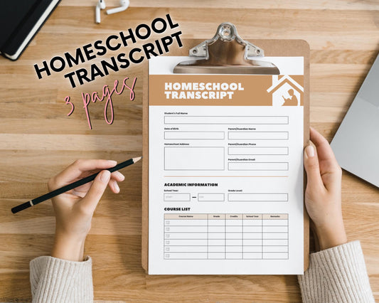 Printable Homeschool Transcript Template (PDF Download)
