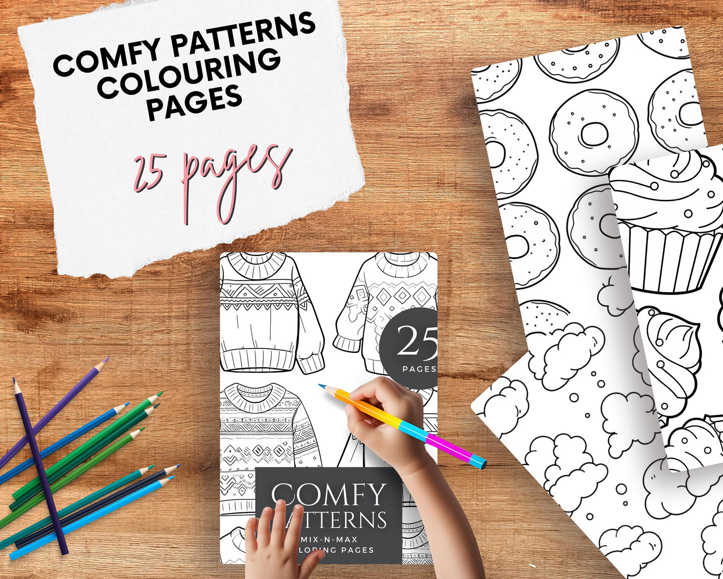 Comfy Patterns Colouring Book | 25 Relaxing Printable Pages | Instant Download | Adult Colouring Pages | Stress Relief Activity