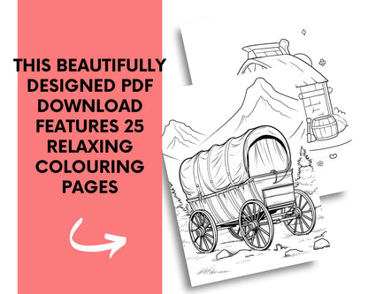 Rodeo Colouring Book | 25 Printable Pages | Cowboy and Western Theme | Instant Download | Adult and Kids Colouring Pages