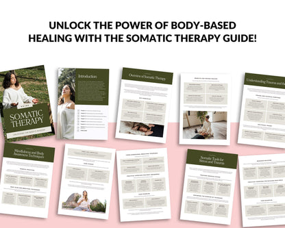 Somatic Therapy Guide | Canva Template + Printable PDF | Body-Based Healing for Trauma, Stress & Emotional Wellness