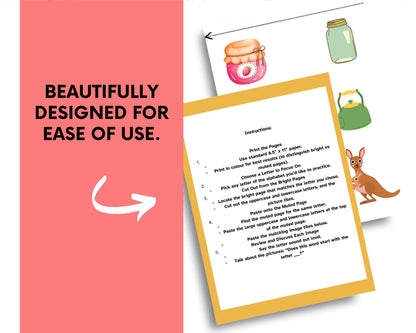 Cut and Paste Alphabet Activity | Printable PDF | Fine Motor & Letter Recognition Practice for Early Learners