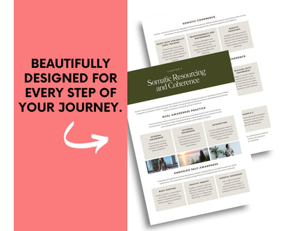 Somatic Therapy Guide | Canva Template + Printable PDF | Body-Based Healing for Trauma, Stress & Emotional Wellness