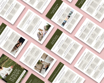 Somatic Therapy Guide | Canva Template + Printable PDF | Body-Based Healing for Trauma, Stress & Emotional Wellness