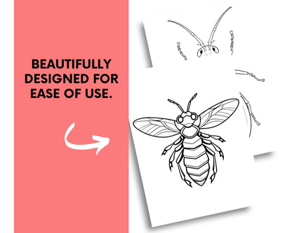a picture of a bee with the words beautiful designed for ease of use
