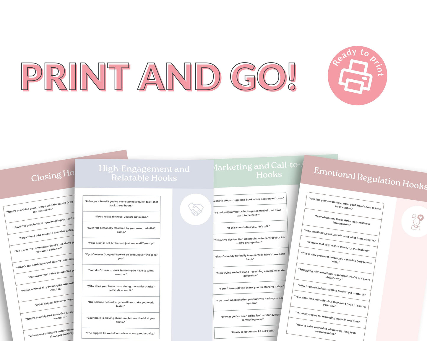 Executive Function Reels Hook Guide | Canva Template + PDF | 100 Viral Hook Ideas for Coaches & Creators | Instant Download