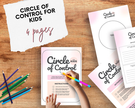 Circle of Control for Kids | Canva Template + Printable PDF | Emotional Regulation Worksheet | SEL Activity for Classrooms