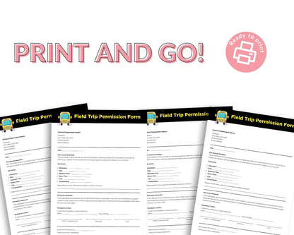 three print and go worksheets with the words print and go