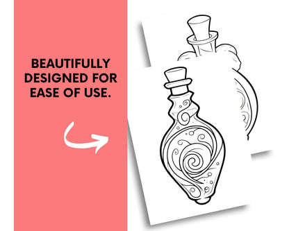 a picture of a bottle with a caption that reads, beautifully designed for ease