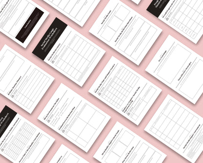 a bunch of white paper with black lines on it