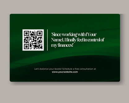 Bookkeeper Business Card | Canva Template Only | Editable Professional Design for Finance & Accounting