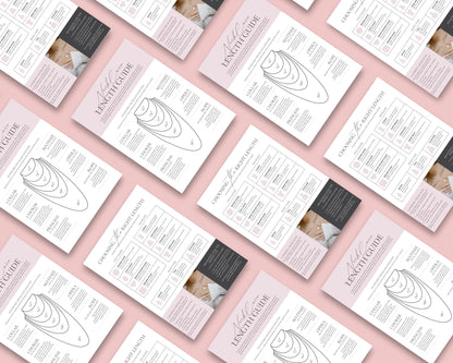 Necklace Length Guide | Printable Jewelry Sizing Chart | Canva Template + PDF | Jewelry Business Insert | Necklace Measurement Chart