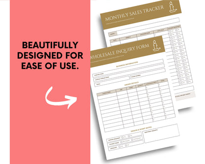 Candle Business Toolkit | Canva Template + Printable PDF | Small Business Organizer | Inventory, Pricing, Marketing Sheets
