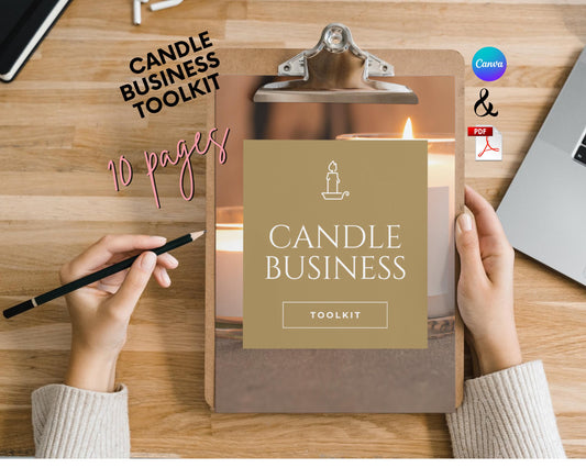 Candle Business Toolkit | Canva Template + Printable PDF | Small Business Organizer | Inventory, Pricing, Marketing Sheets