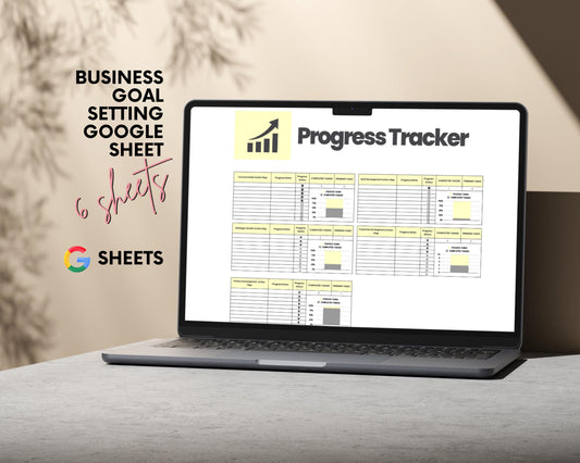 Business Goal Setting Planner | Google Sheets Template for Strategic Planning, Staff & Product Development, Growth Tracking