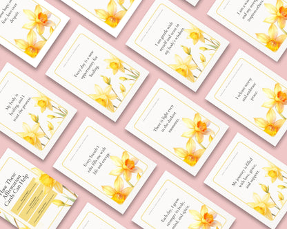 a bunch of business cards with yellow flowers on them